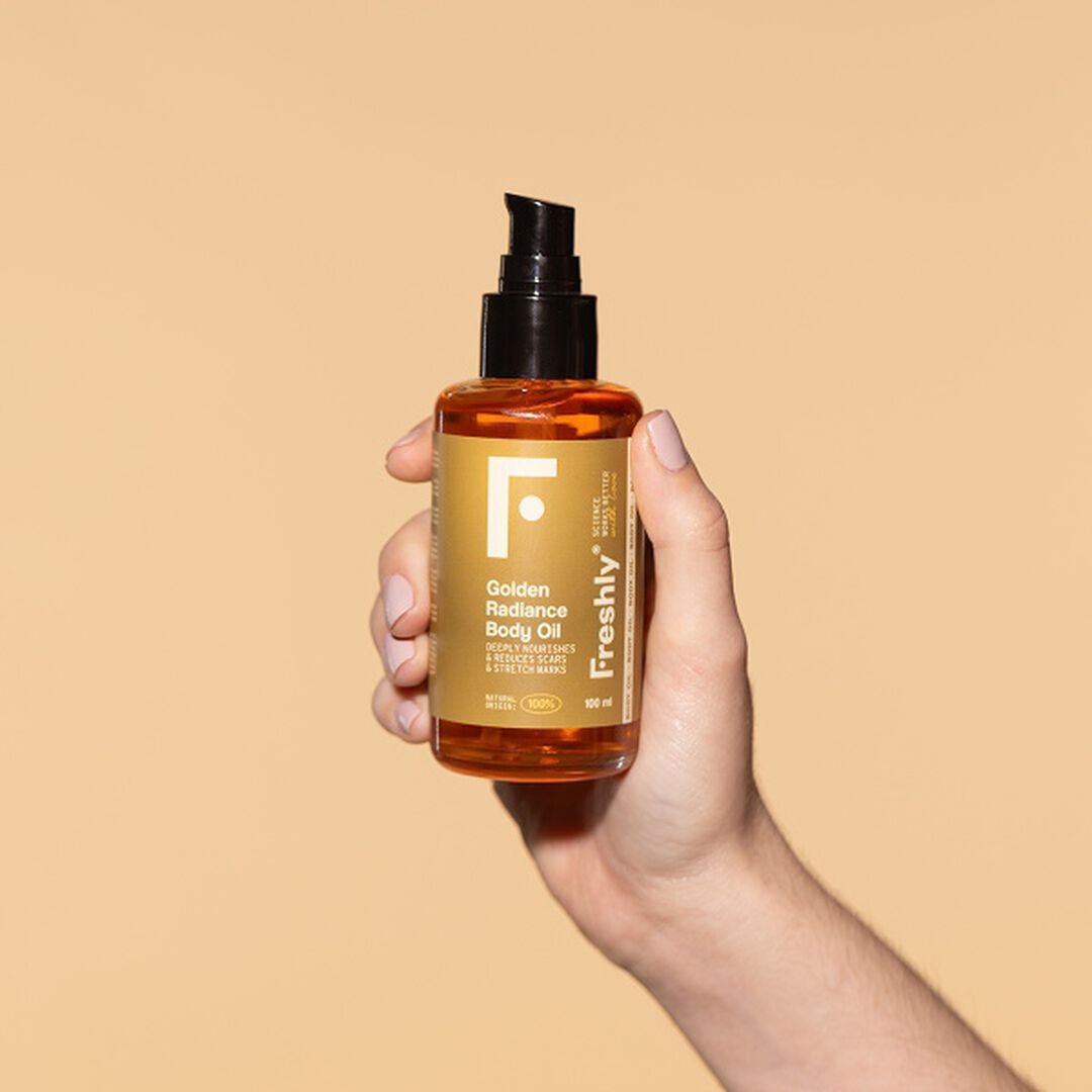 FRESHLY  Óleo Corporal Para Estrias e Cicatrizes - Golden Radiance Body Oil - 100ml