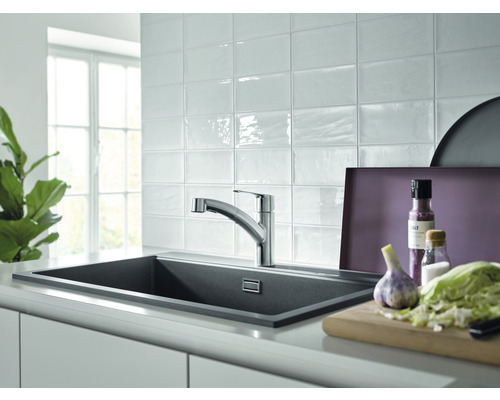 Grohe Quickfix keukenkraan met handdouche START 2021 supersteel mat 30307DC1