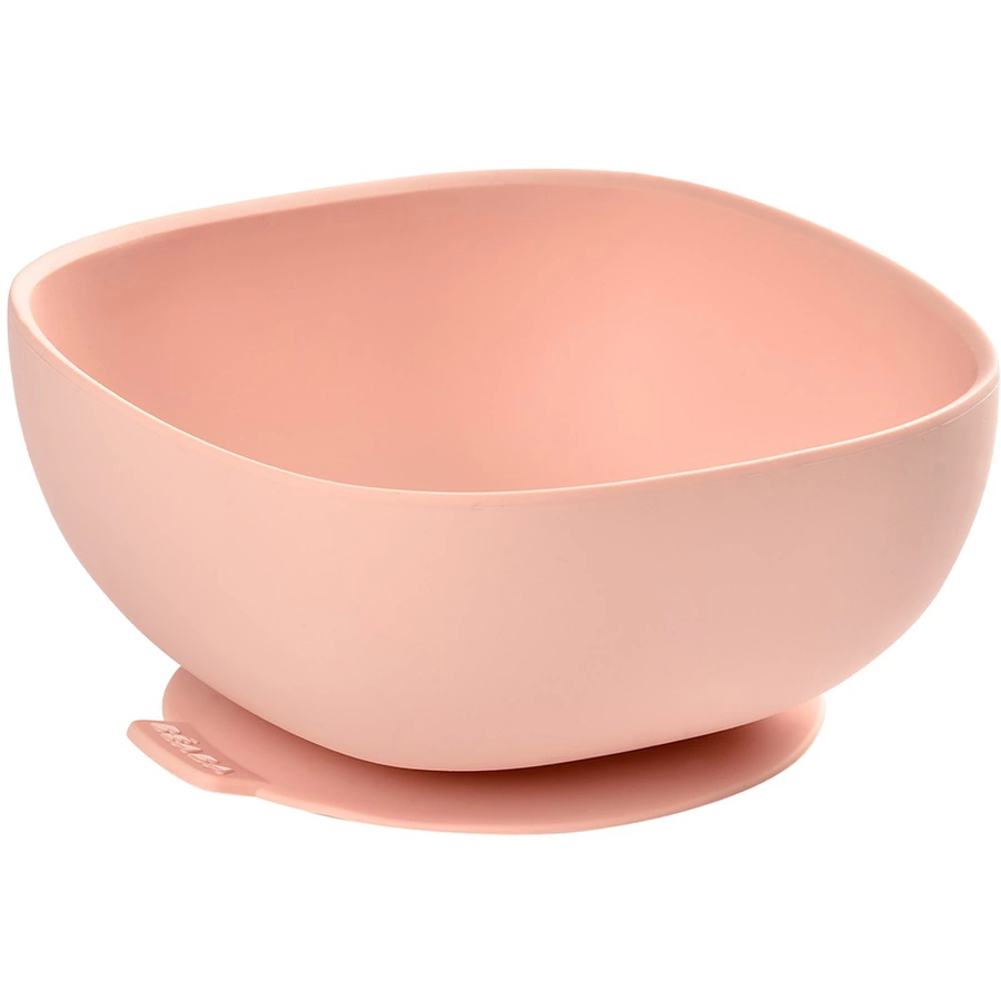 BEABA® Silikonschüssel mit Saugnapf, rosa