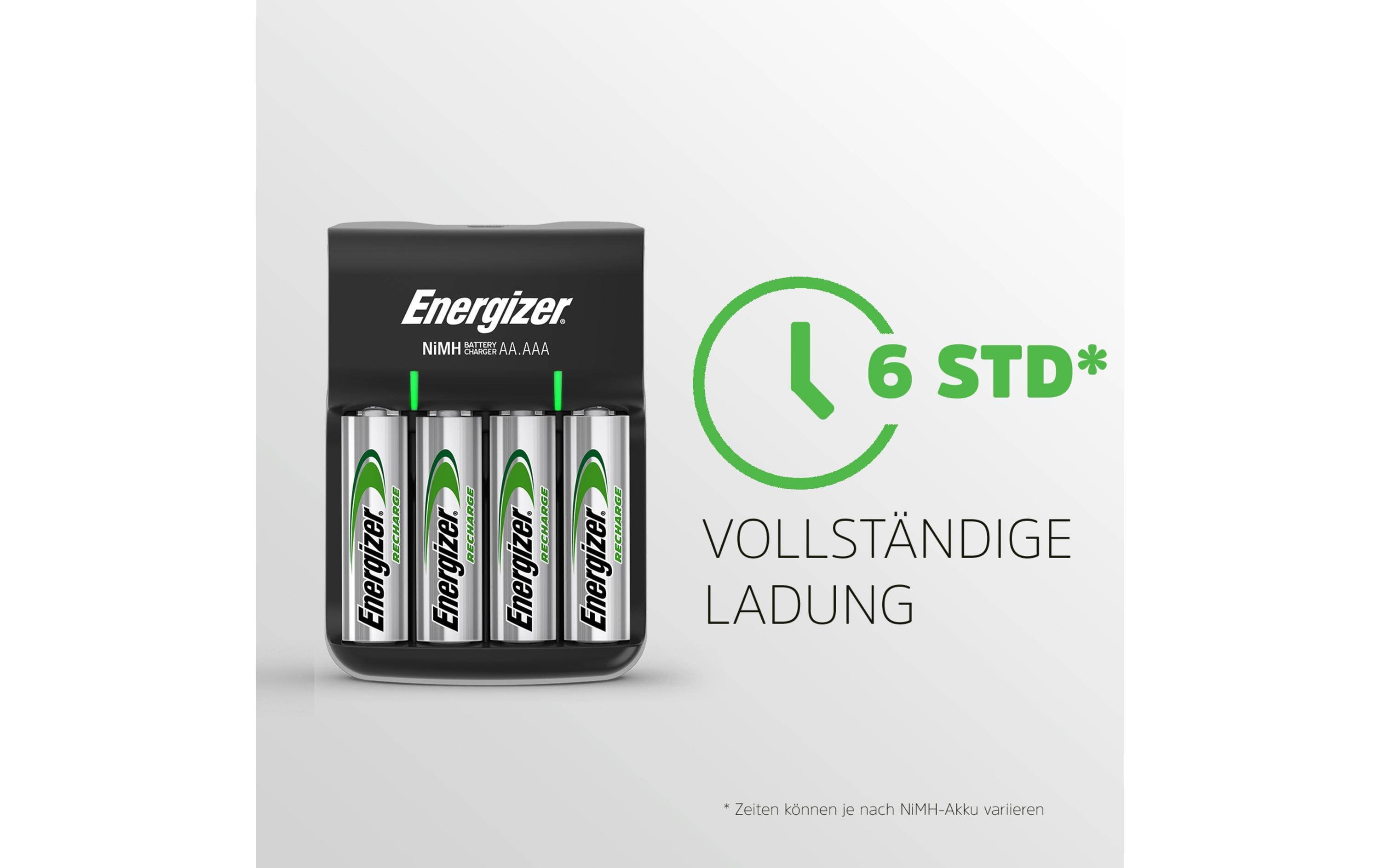 Ladegerät Base Charger Micro-USB + 4x AA 1300 mAhÜber USB versorgtes Ladegerät für bis zu vier Akkus