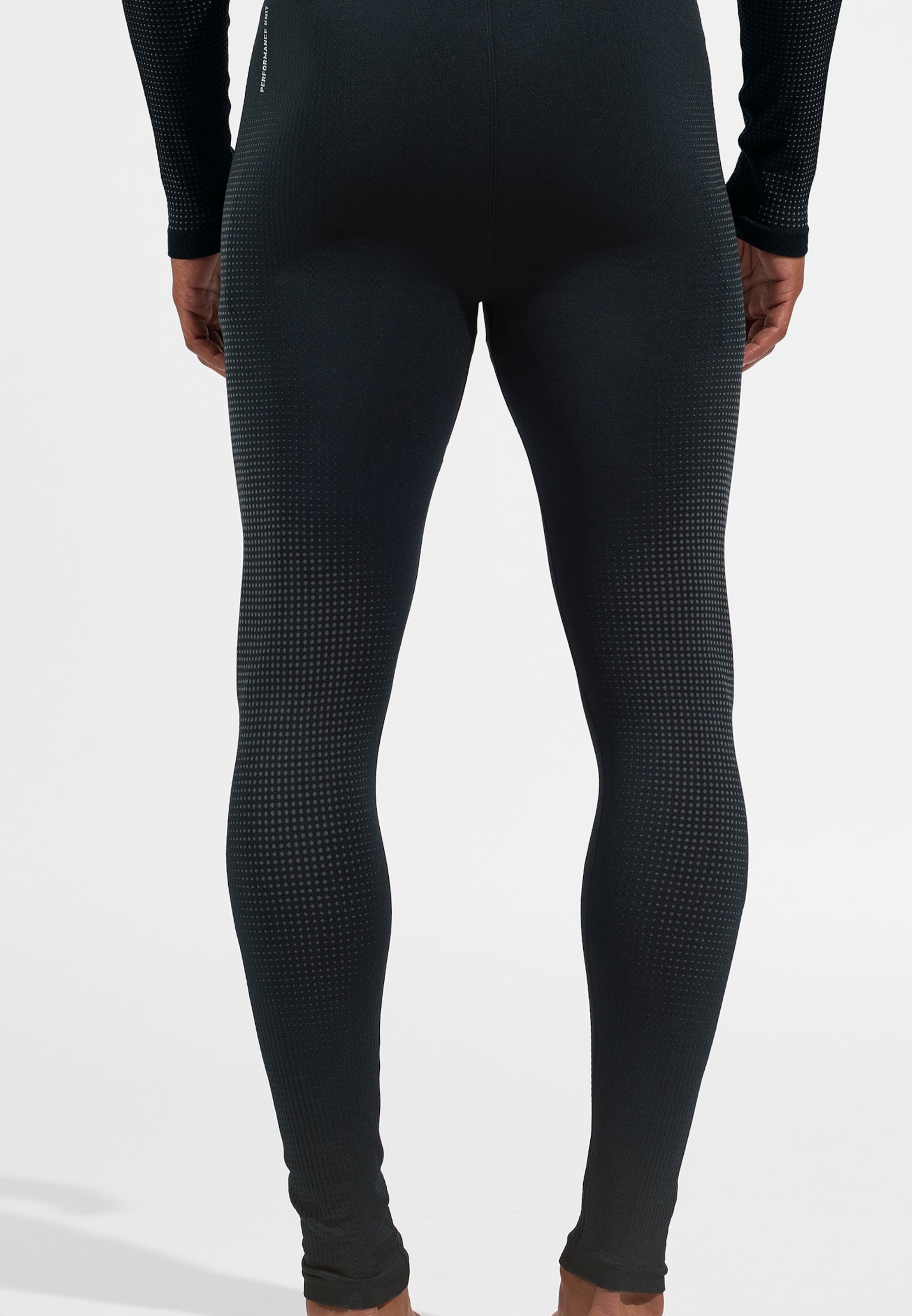 Performance Warm Base Layer Tights in black - odlo graphite grey