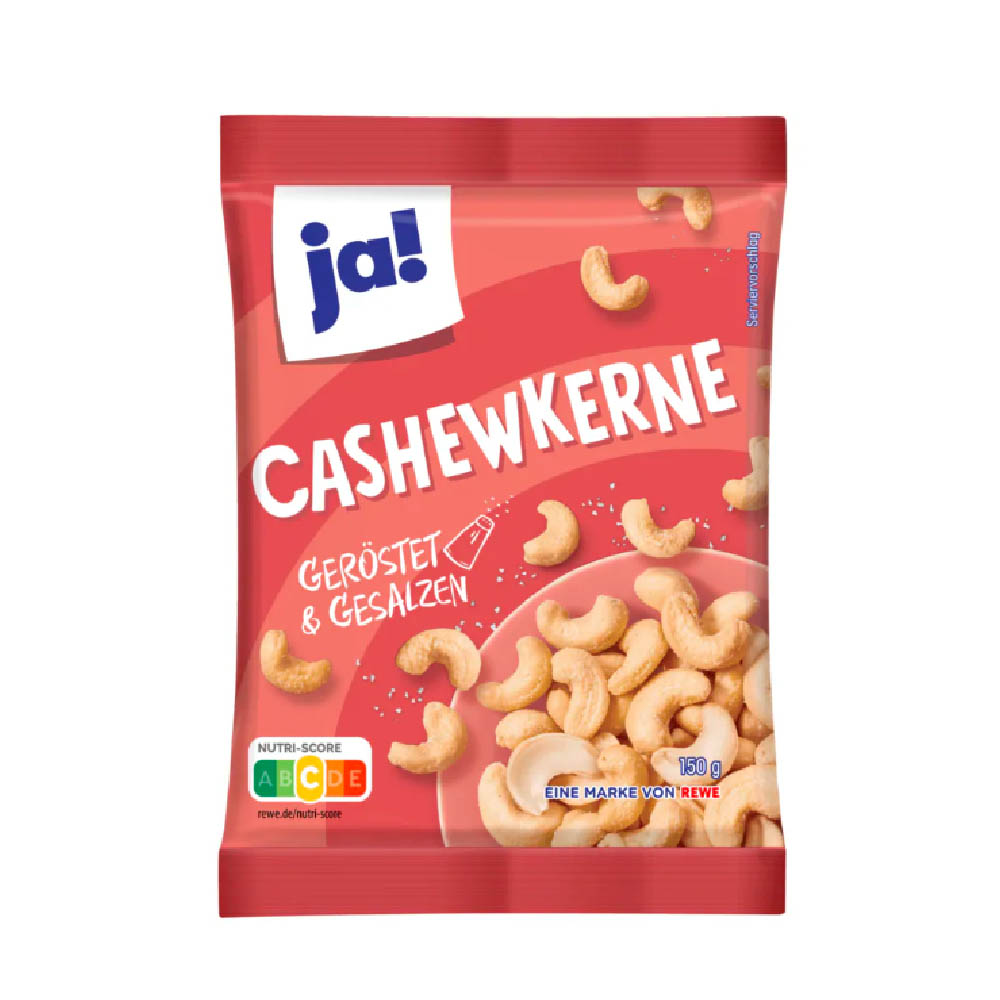 ja! Cashewkerne geröstet & gesalzen 150g MHD:25.7.25