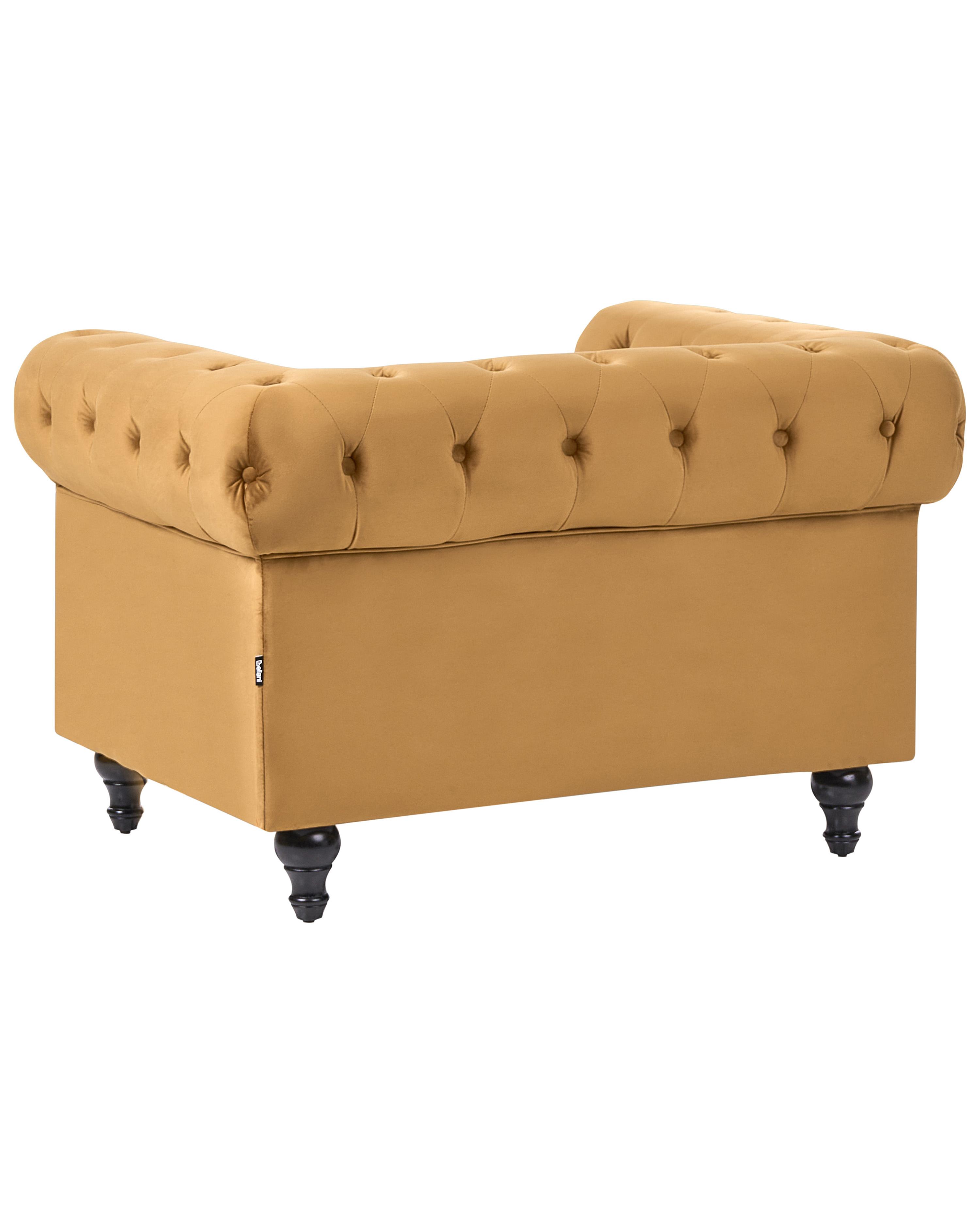 Fauteuil CHESTERFIELD Fluweel Goud