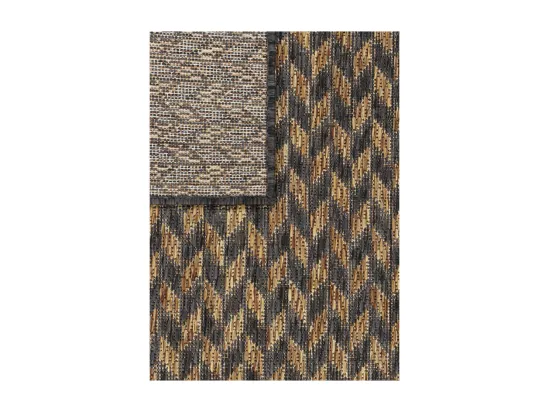 Tapis extérieur effet jute bicolore CARACAS 27 Noir 200*290