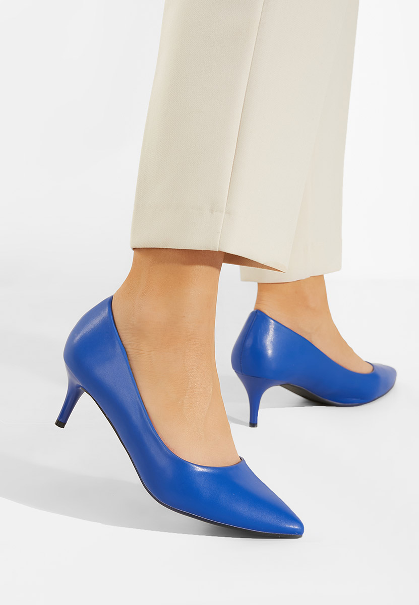 Chaussures à talon moyen bleus Modena