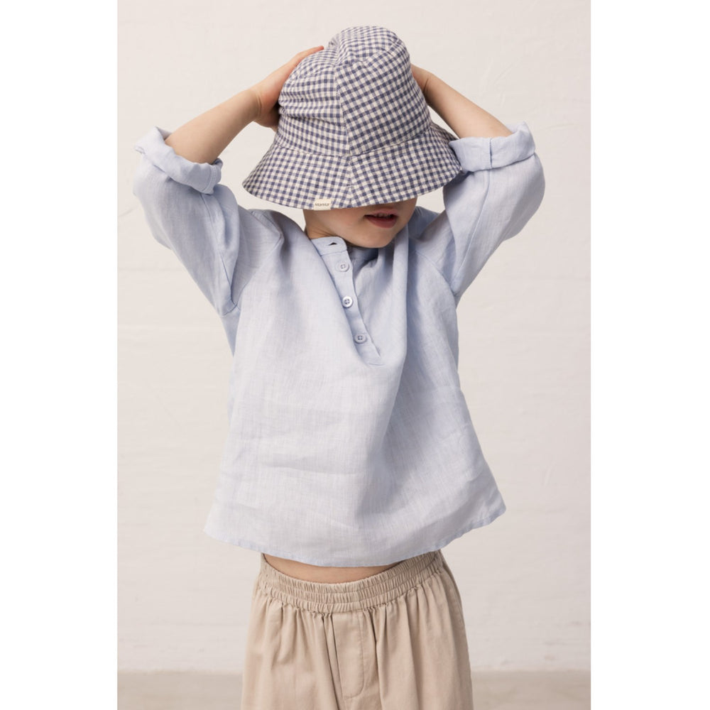 Køb MarMar Cotton Linen Marine Check Arida Hue