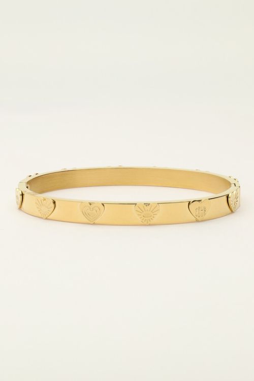 Candy bangle met hartjes