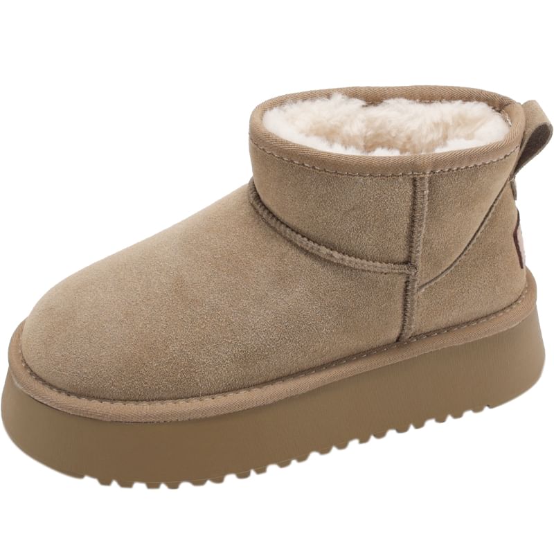 SouthBay Shoes - Platform Plain Snow Enkellaarzen
