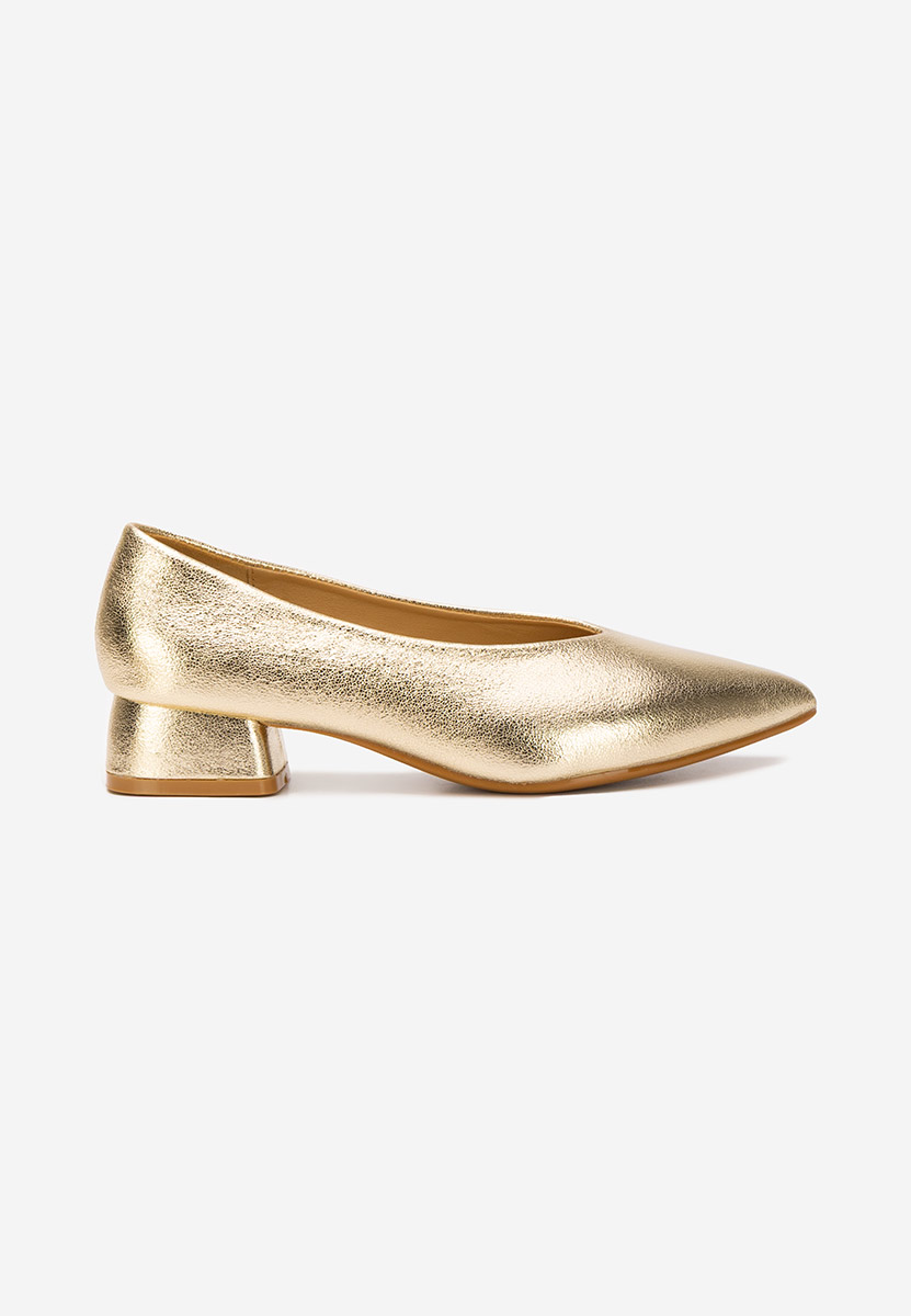 Chaussures à talon épais dorées Sarilia
