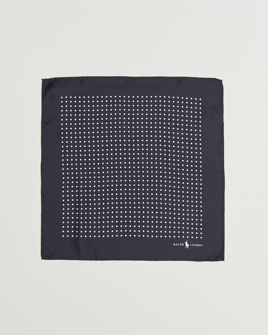 Polo Ralph Lauren Silk Dot Pocket Square Navy/White