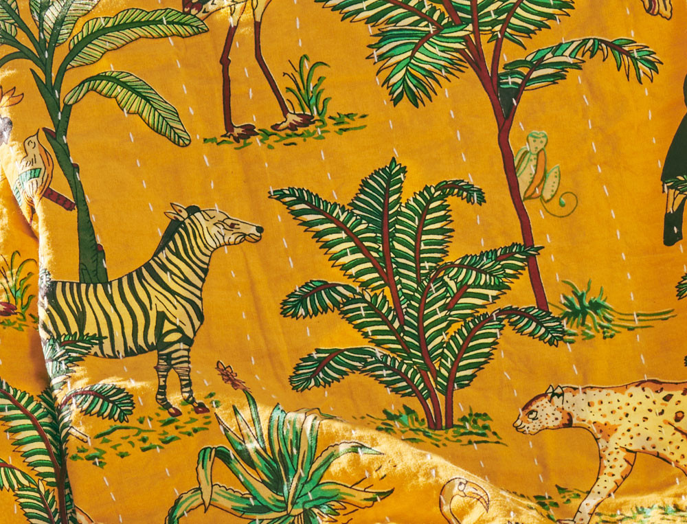 Jeté de canapé jaune-Pause tropicale