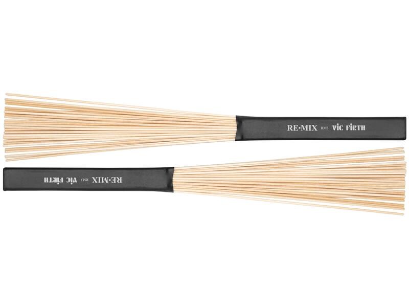 Vic Firth RM3 Remix Birke Paar Vielseitige Drum-Besen für einen ausdrucksstarken Spielstil