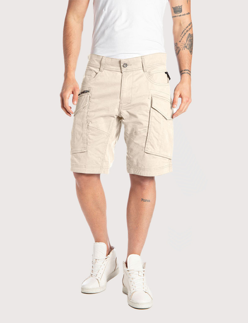 REPLAY SHORT CARGO JOE BEIGE CLAIR 023