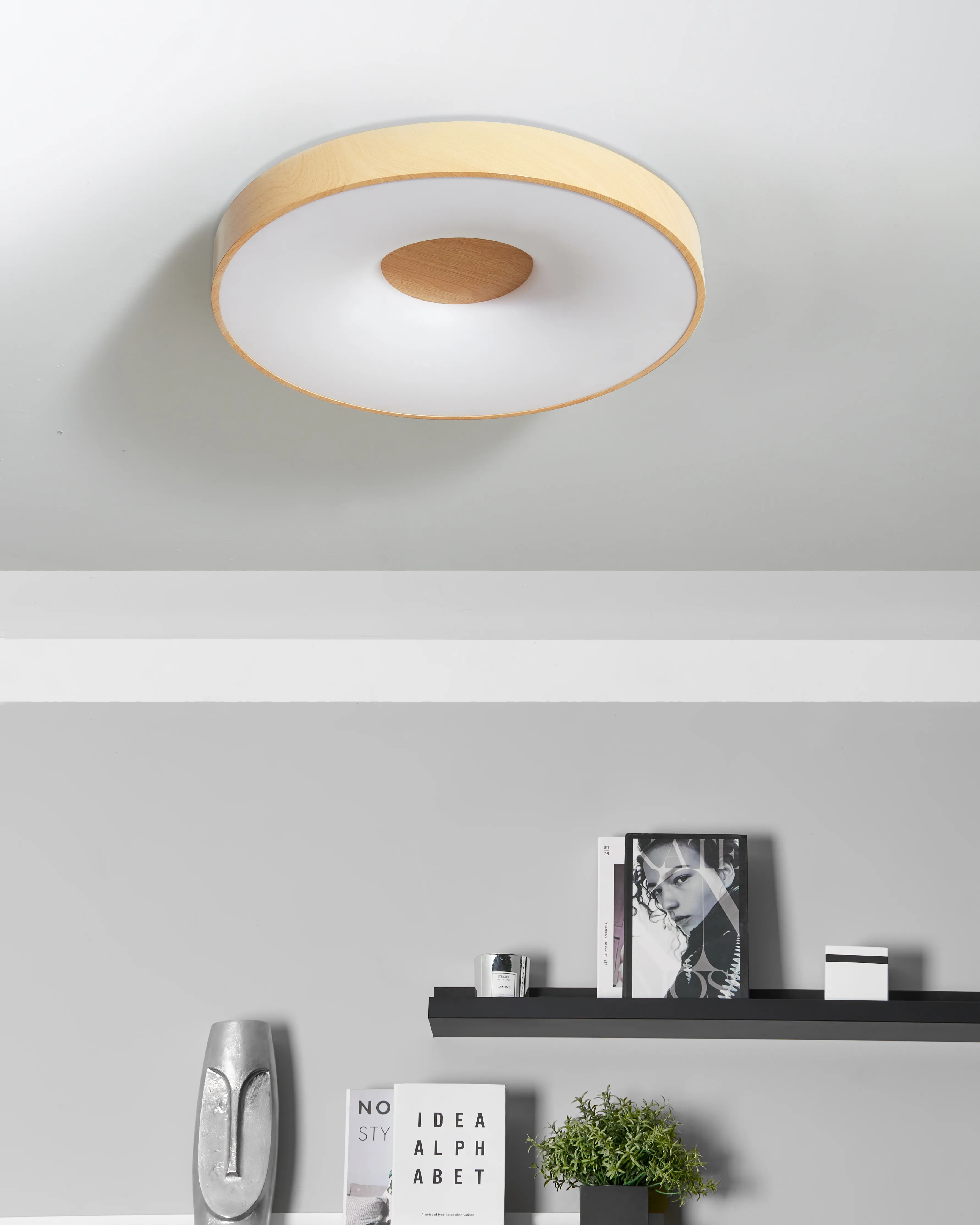 LED plafondlamp BRAGOTO met afstandsbediening met dimmer Metaal Lichtbruin