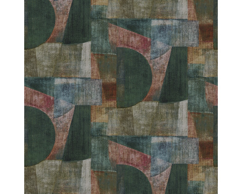 Vliesbehang 521719 geometrisch abstract effect look groen 6-delige set 300 x 300 cm
