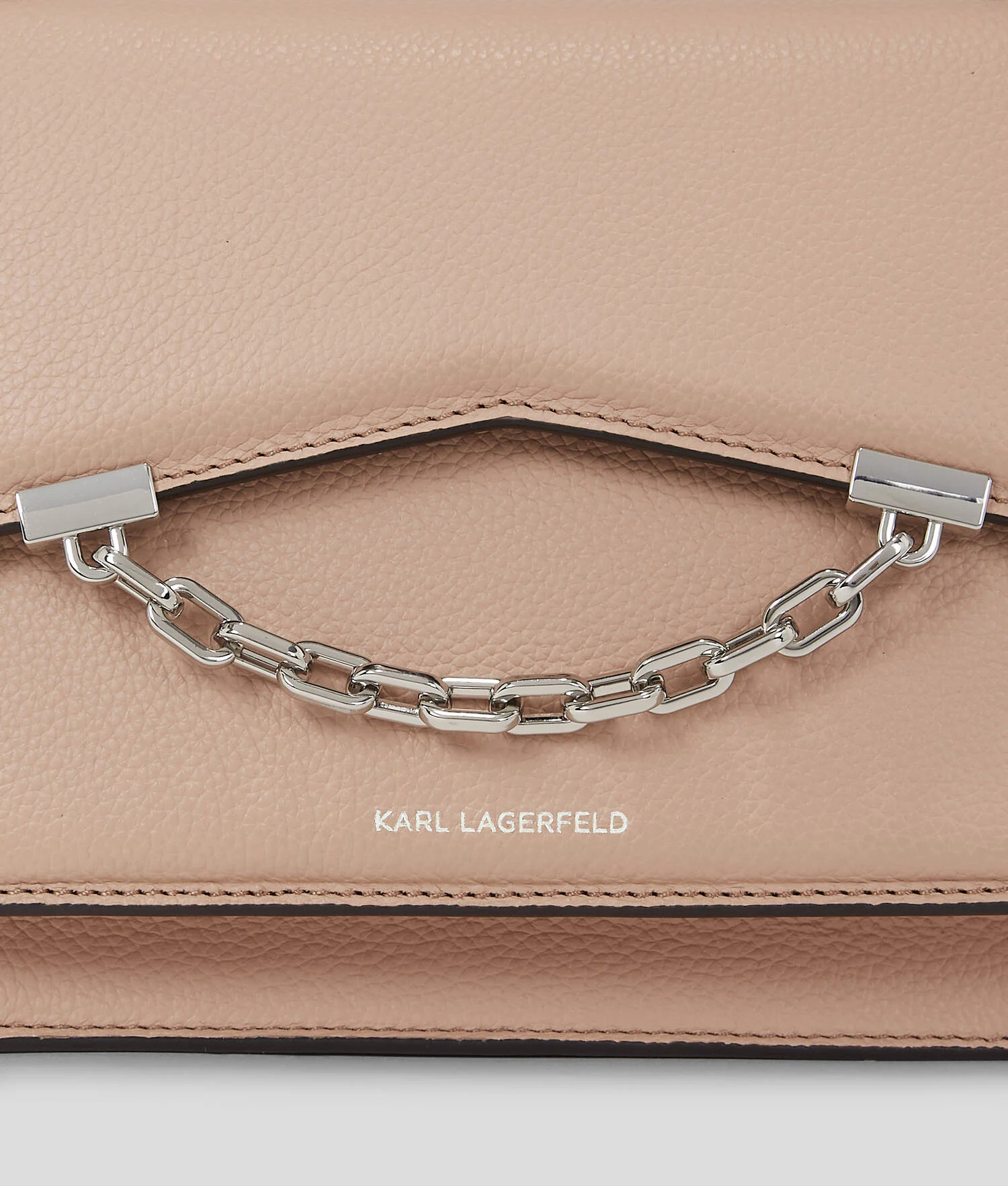 SAC PORTÉ ÉPAULE K/SEVEN EN CUIR GRAINÉ - Rose antique