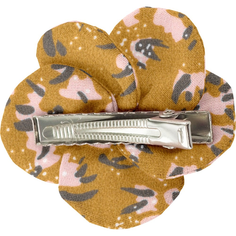 Petite Barrette Pétales De Fleur Gypso Ocre