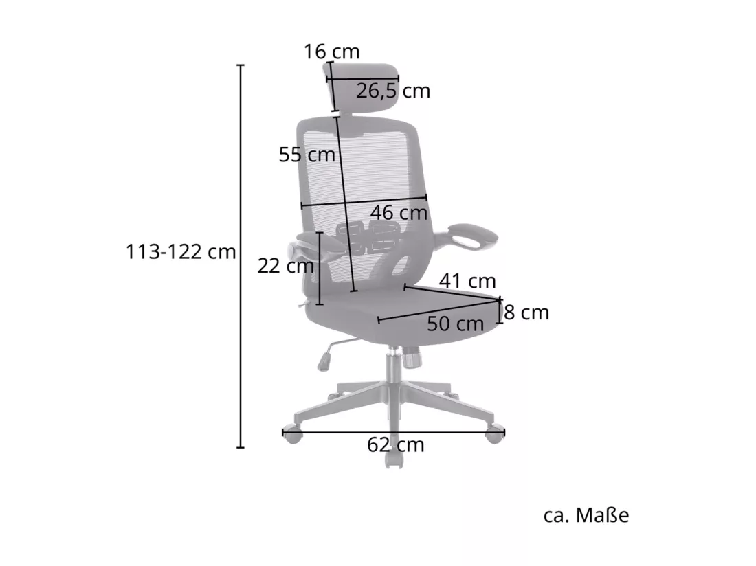Chaise de bureau ergonomique réglable