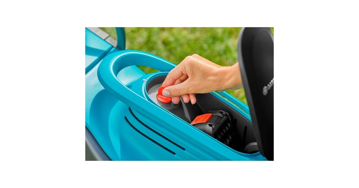 GARDENAAccugrasmaaier PowerMax 30/18V P4A Set  (Zwart/turquoise, Incl. Li-Ion Accu 4,0Ah, POWER FOR ALL ALLIANCE)