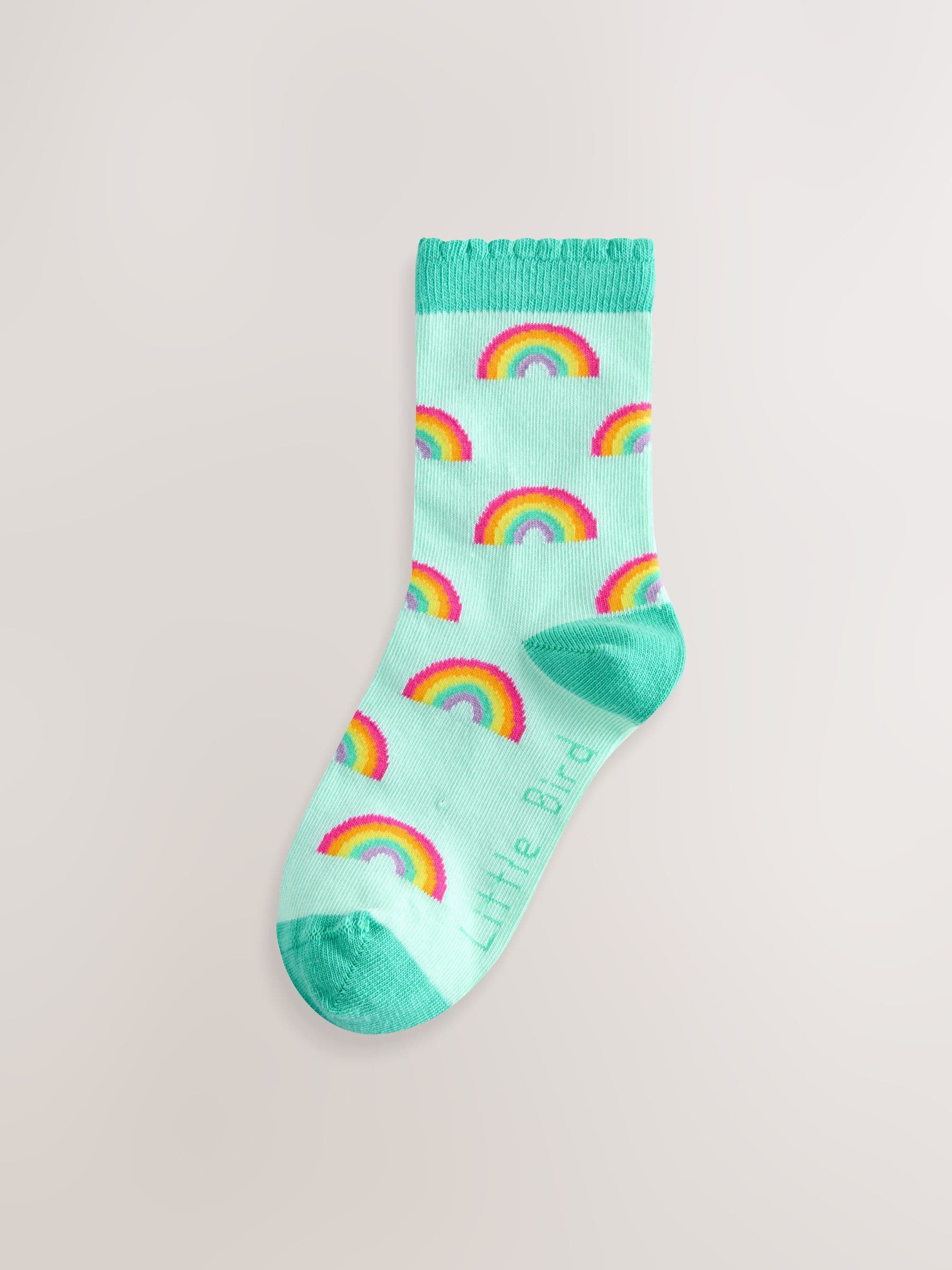 Little Bird by Jools Oliver set van 5 paar sokken met regenboogprint