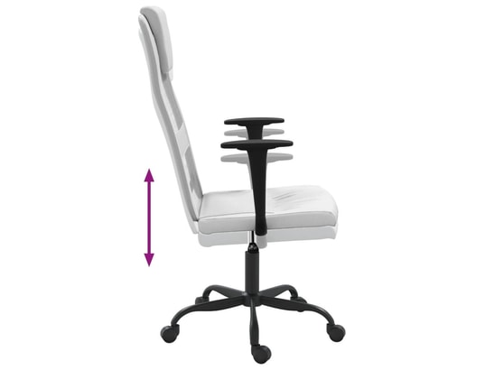 VIDAXL - Chaise de bureau blanc tissu en maille et similicuir