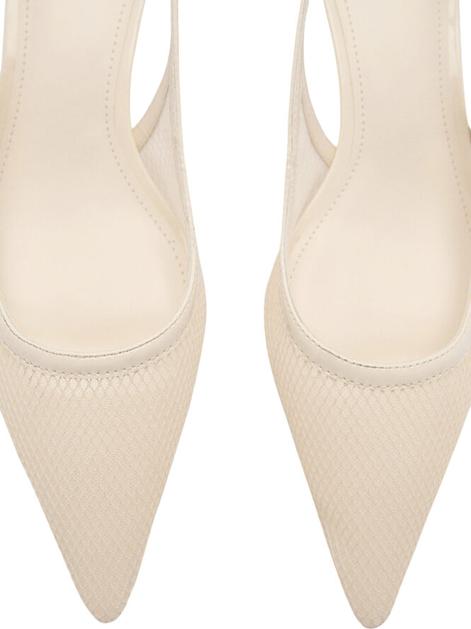 MANGO Heeled mesh heel shoes White