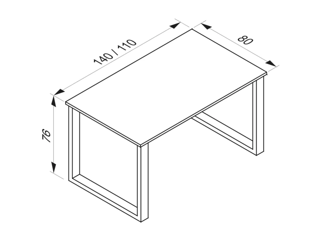Bureau Table d'ordinateur Lona U Blanc