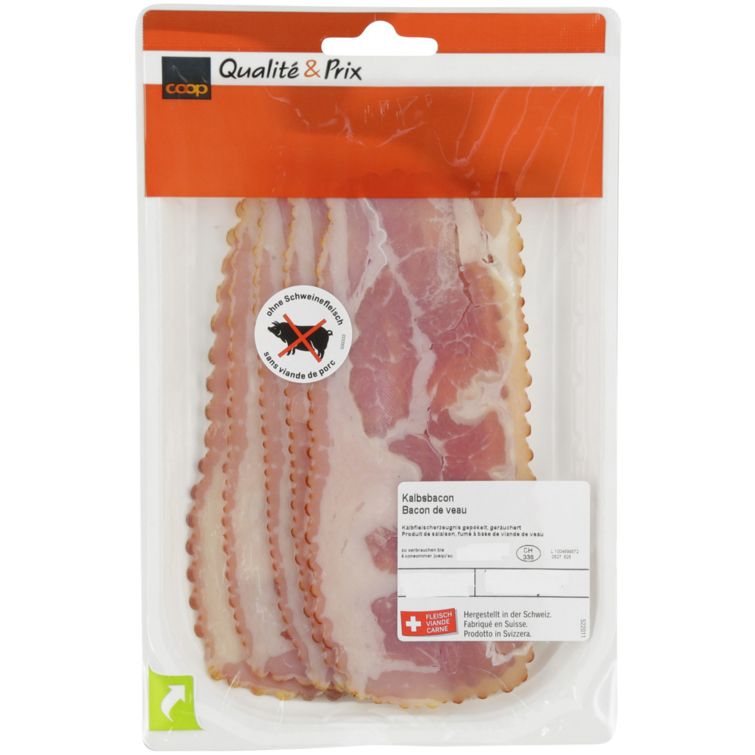 Kalbsbacon ca. 80g