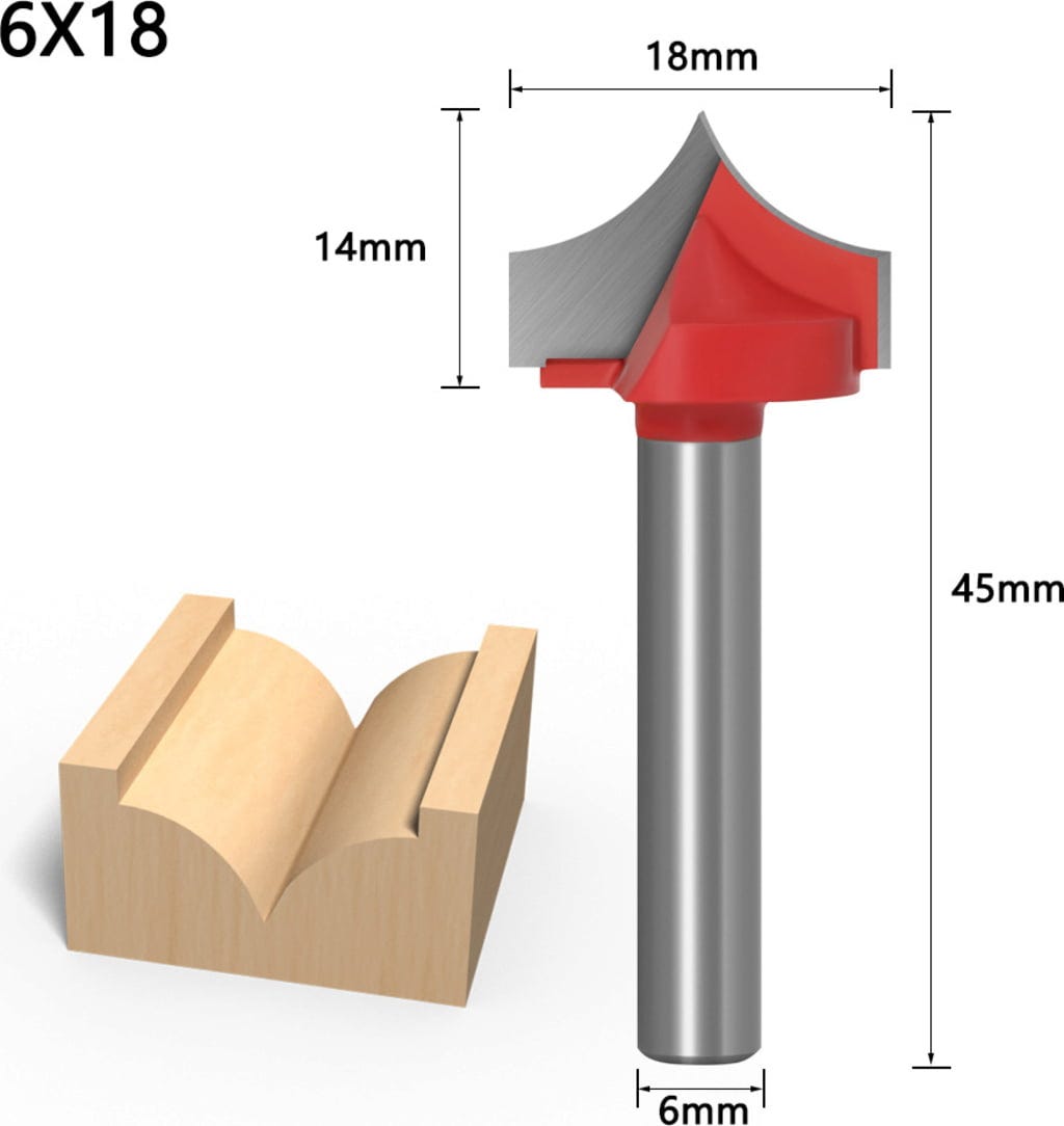 Twotrees  Profilfräser 6 mm 10er-Set    Präzisionsfräser für die Holzbearbeitung