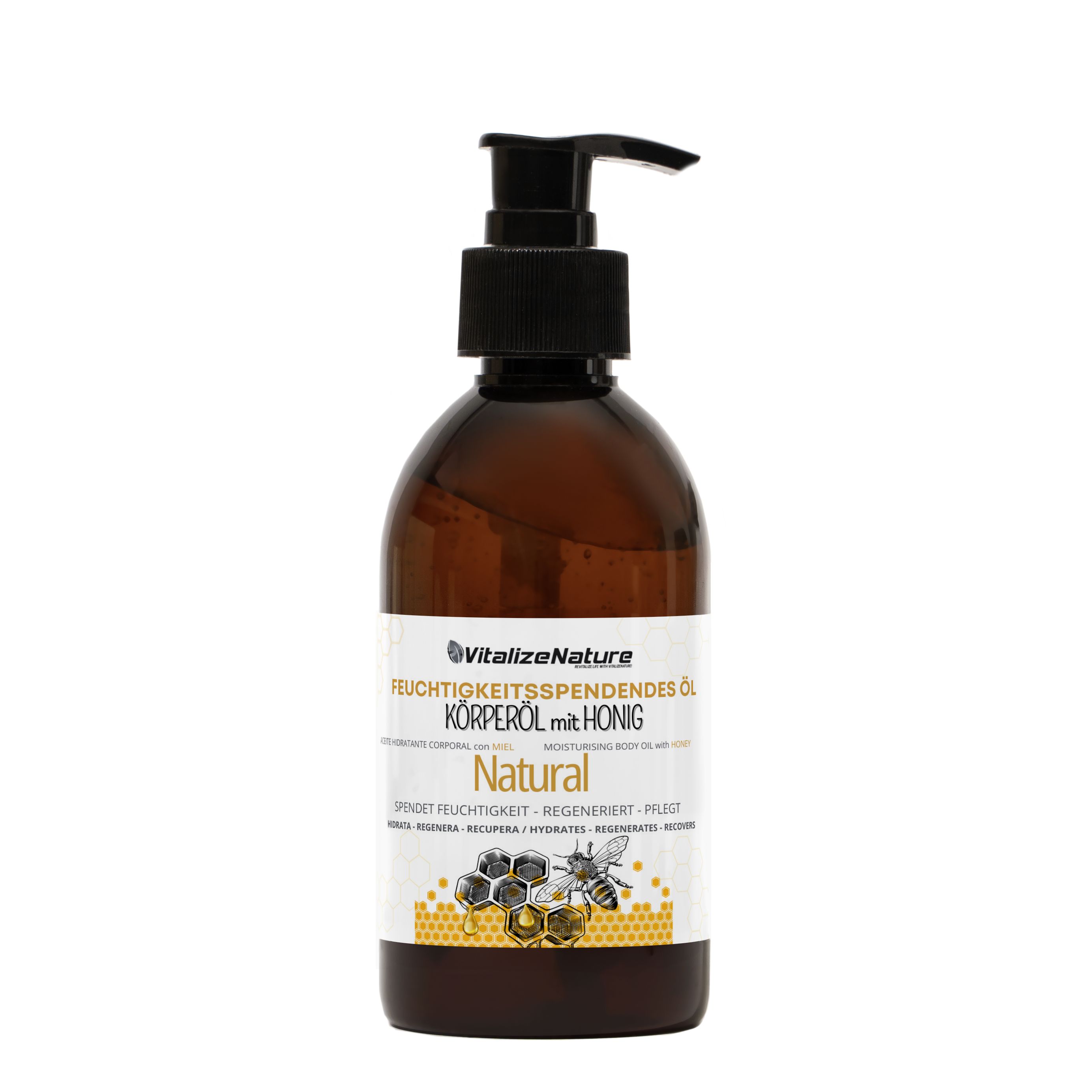 Natürliches Feuchtigkeitsspendendes Körperöl - Hautöl mit Honig & Aloe Vera mit Vitamin E