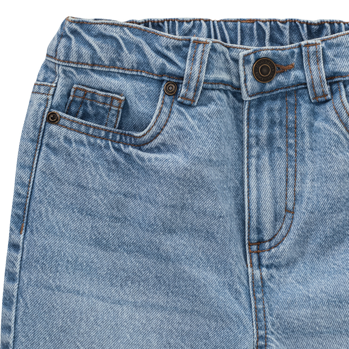 Jonas Nielsen Jungen Jeansshorts mit Used-Effekt hellblau