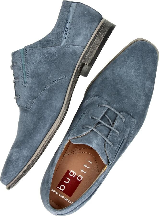 Bugatti Arno suède veterschoenen blauw