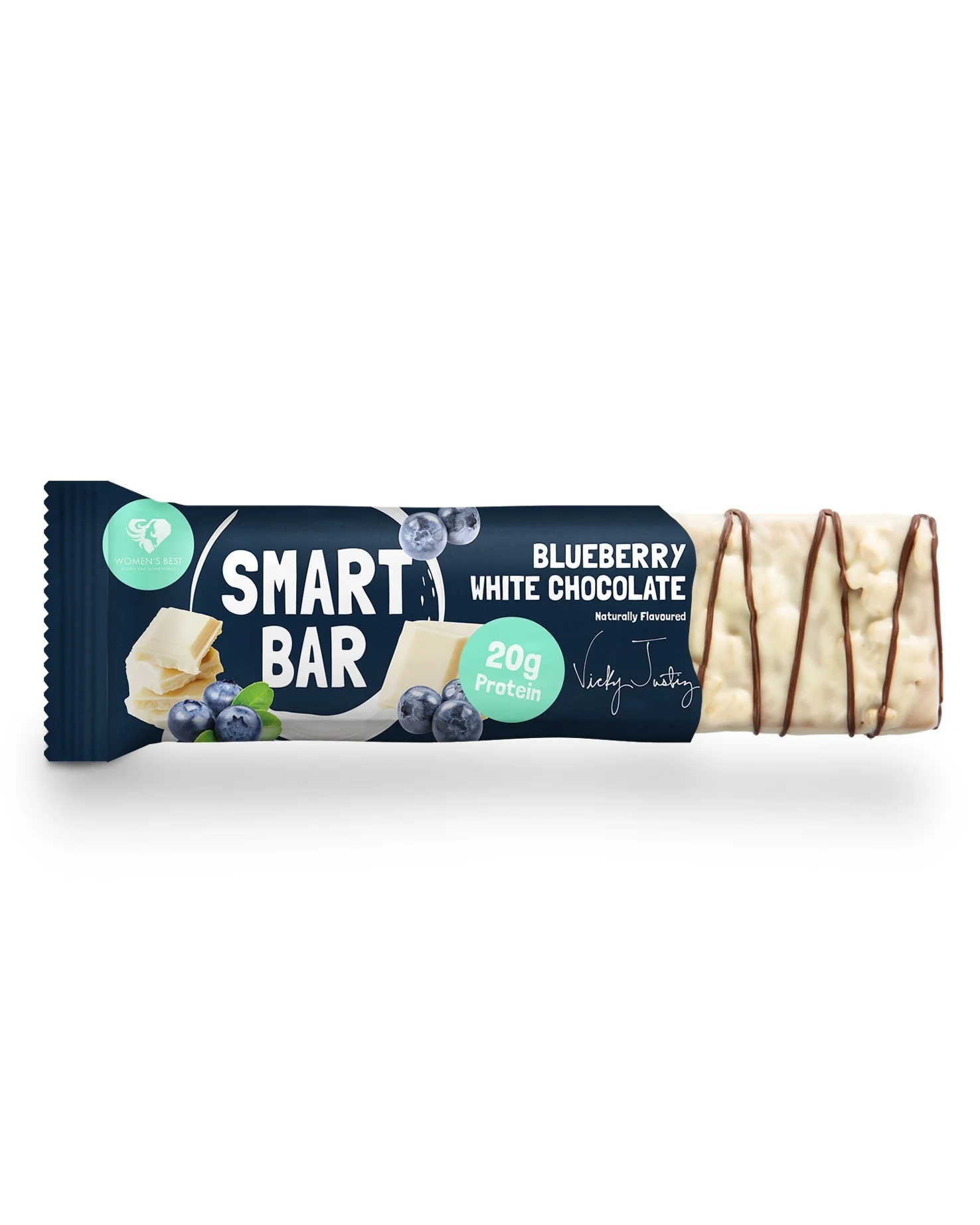 Women’s Best Smart Protein Bar Blueberry White Chocolate by Vicky Justiz 12x60g