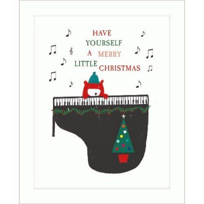 Merry Little Christmas Bear And Piano