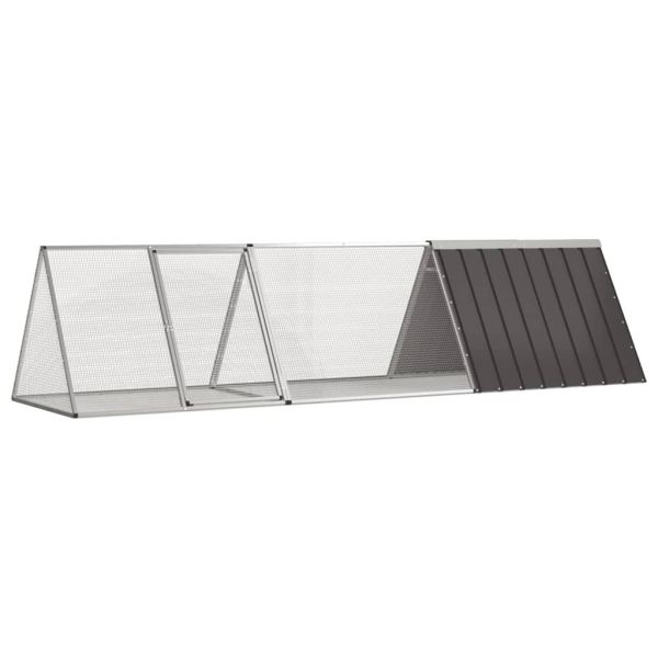 Gaiola Coelhos 302,5x80,5x71 cm Aço Galvanizado Antracite - 3106446