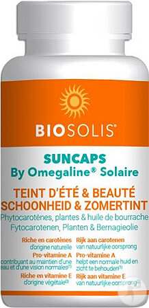 Biosolis Suncaps By Omegaline Solaire Teint D’Été Et Beauté Complément Alimentaire 60 Gélules
