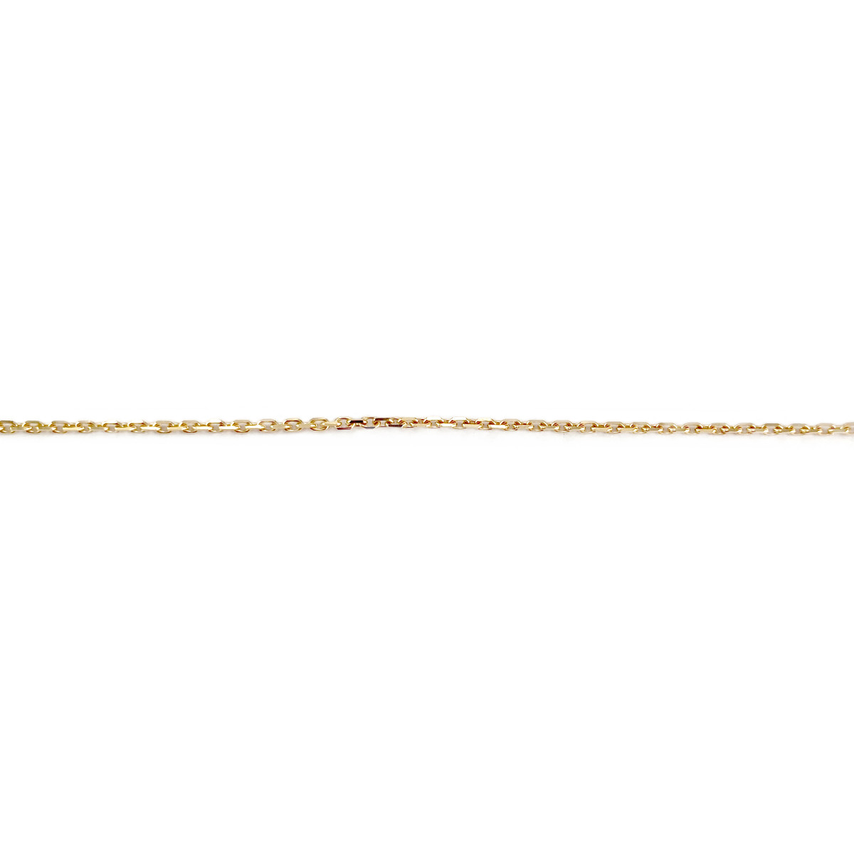 Collier d'occasion or 750 jaune maille forçat rubis 50 cm