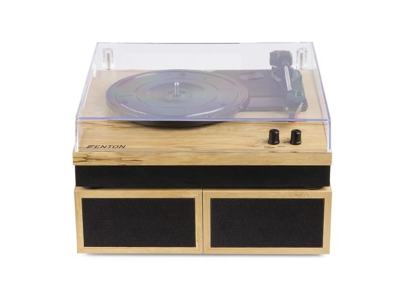 Fenton Plattenspieler RP165L Hellbraun HiFi-Plattenspieler mit Riemenantrieb