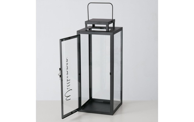 BOLTZE Laterne »Berlin 2-teilig, 40 cm/50 cm, Schwarz« Laterne klein: 16 x 16 x 40 cm, Laterne gross: 20 x 20 x 50 cm, 2 Stk. tlg.