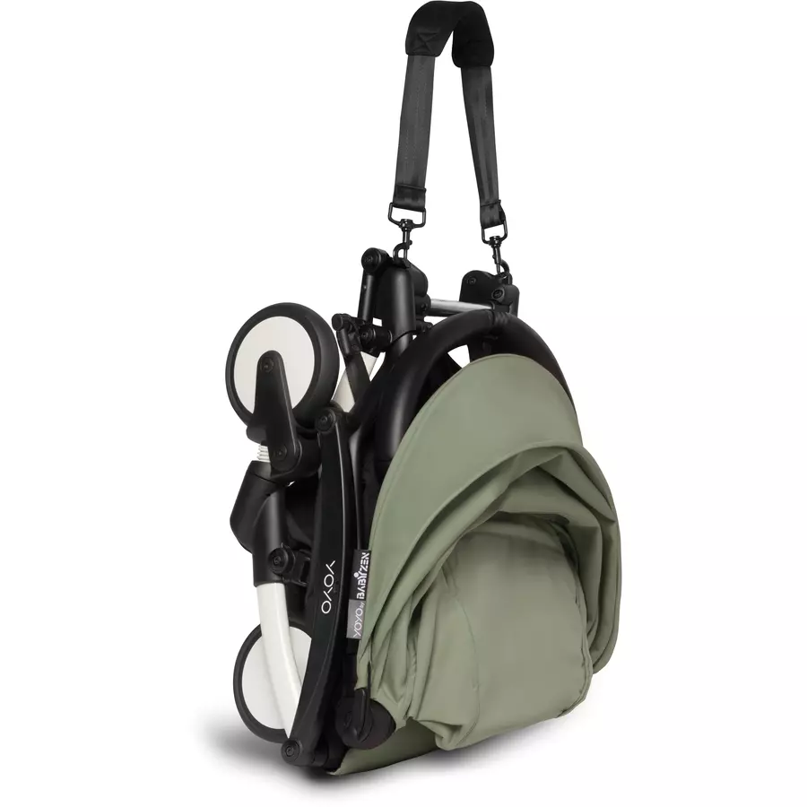 BABYZEN Kinderwagen YOYO2 6+ White mit Textilset Olive