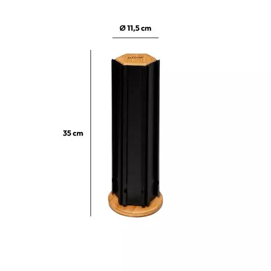 Porte capsules café (H35 cm) Nespresso Nera noir et naturel