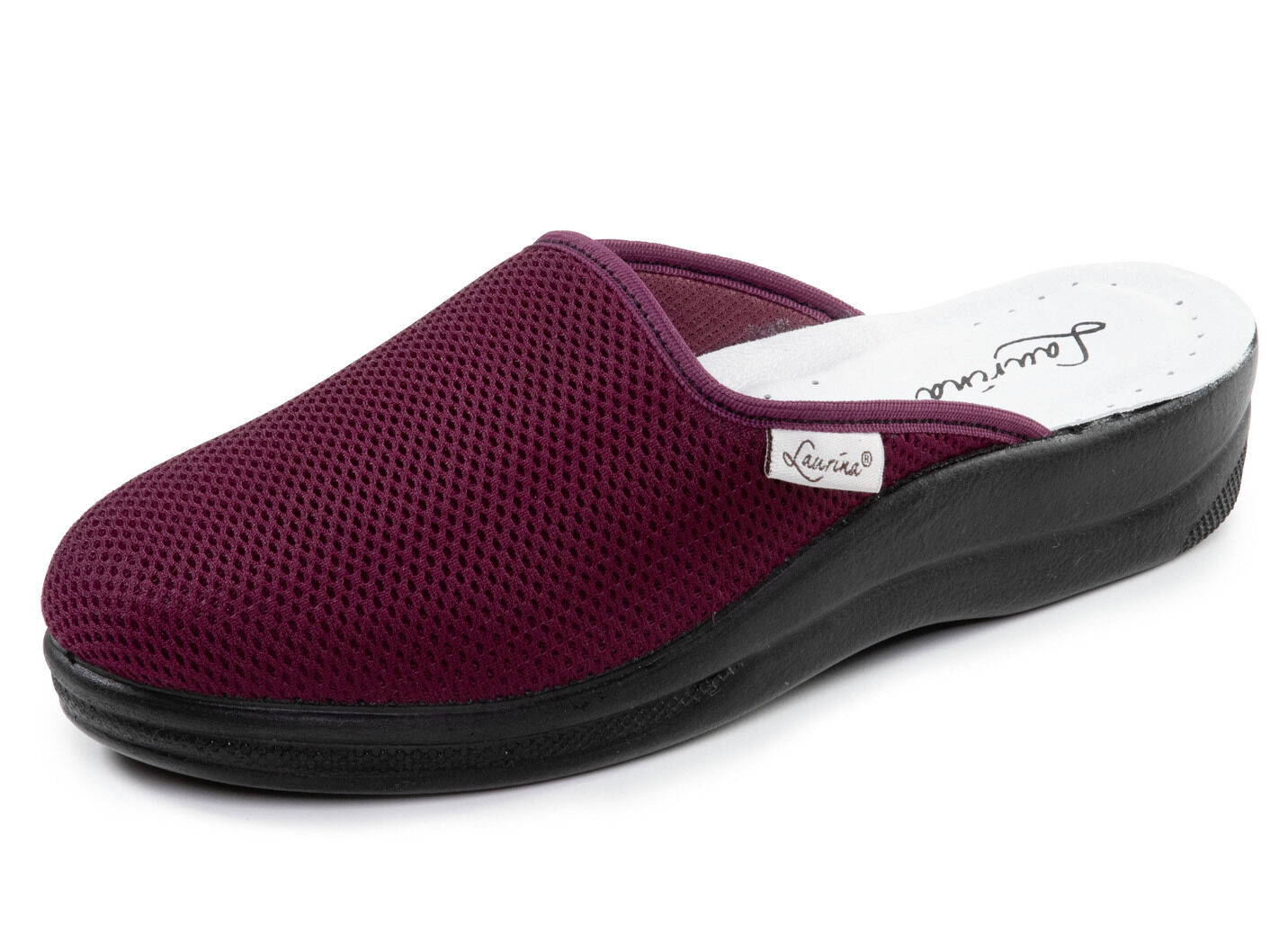 Laurina, Zweierpack, klassische Damen-Hausschuhe, Weite G, aus Mesh-Material