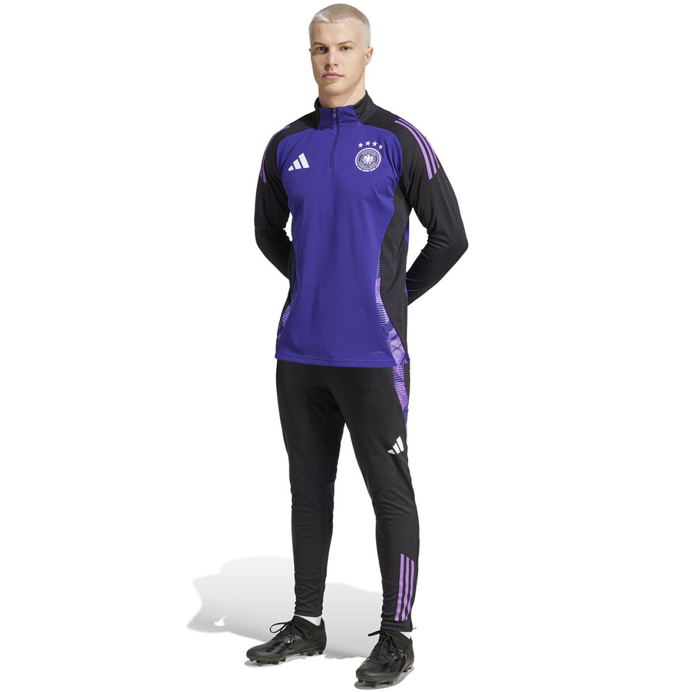 adidas Duitsland Trainingspak 1/4-Zip 2024-2026 Paars Zwart