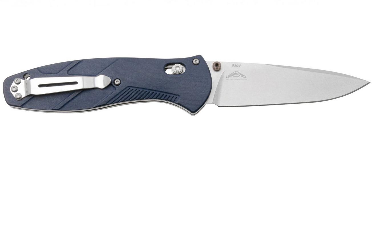 Benchmade Barrage 581-03 Stonewashed CPM S30V, Blue Canyon Richlite, zakmes