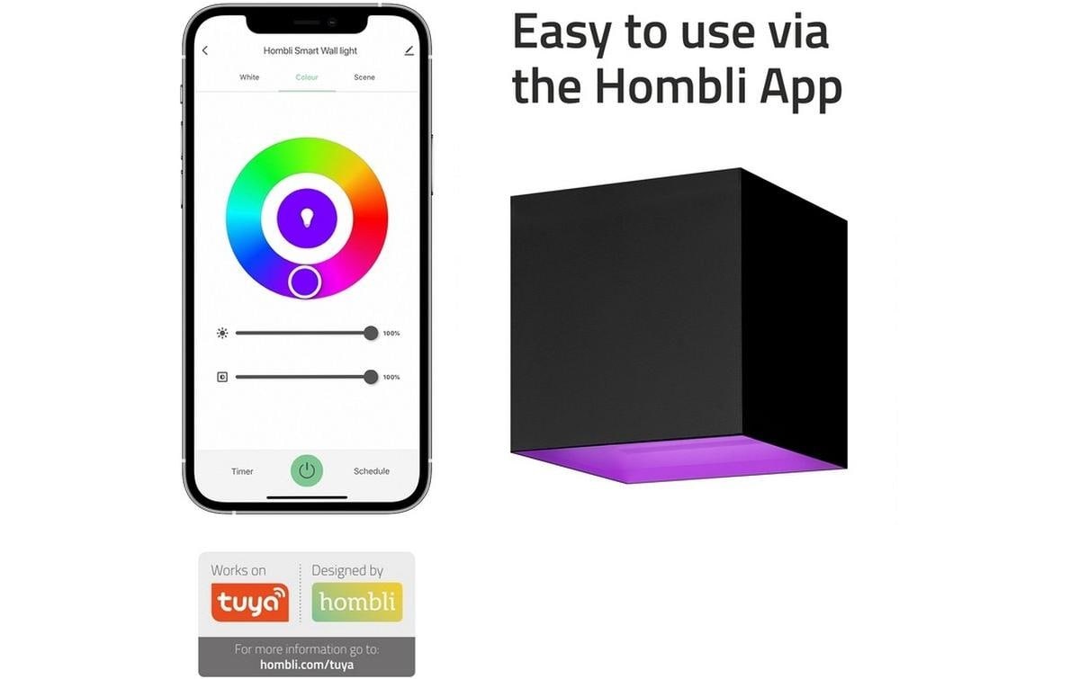 Hombli LED Gartenleuchte »hombli Smart Wall Light 2 x 3W RGB+CCT« Farbwechsler