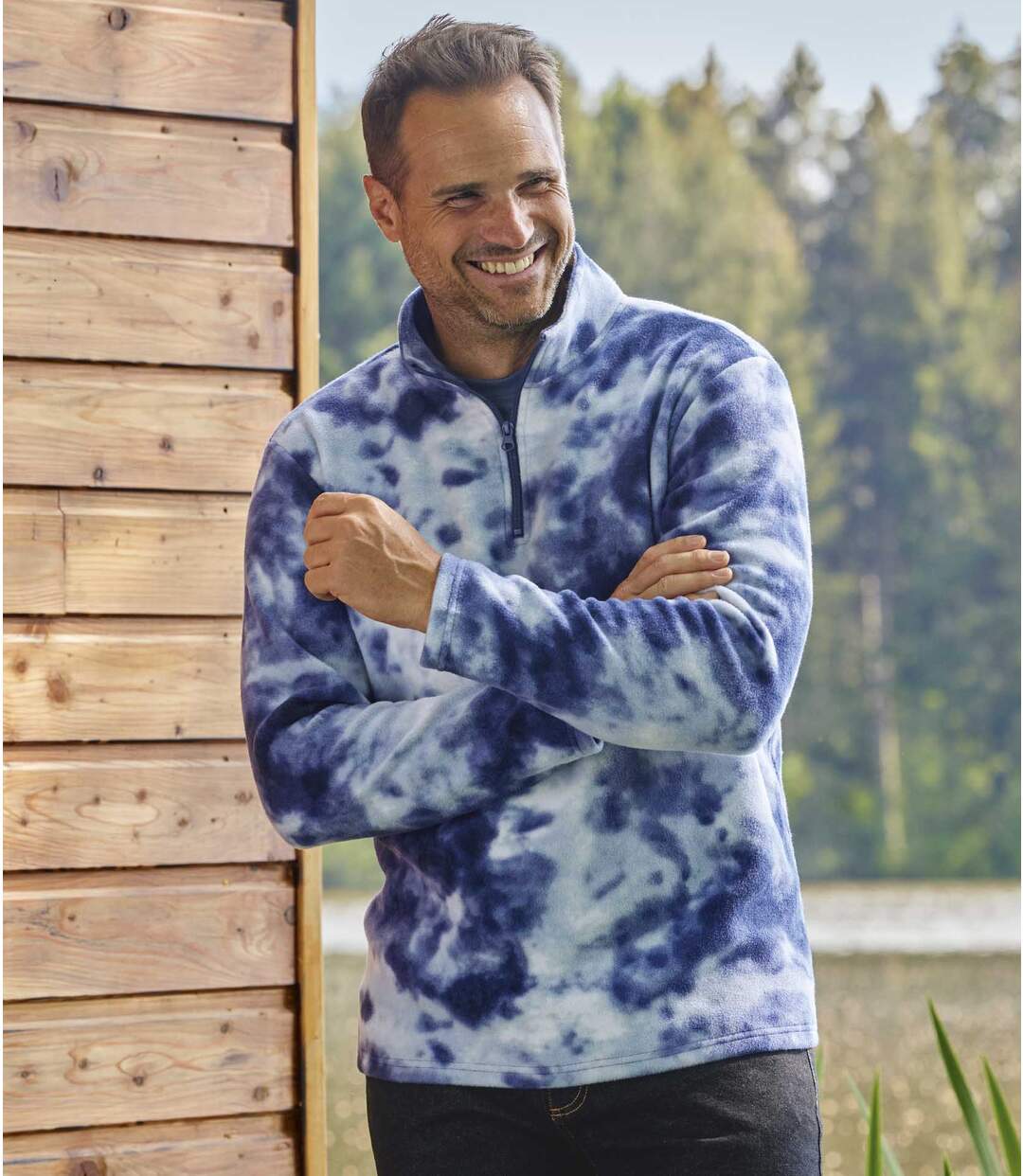 Pull Polaire Zippé Tie and Dye
