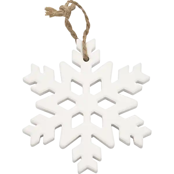 Hänger Keramik Schneeflocke