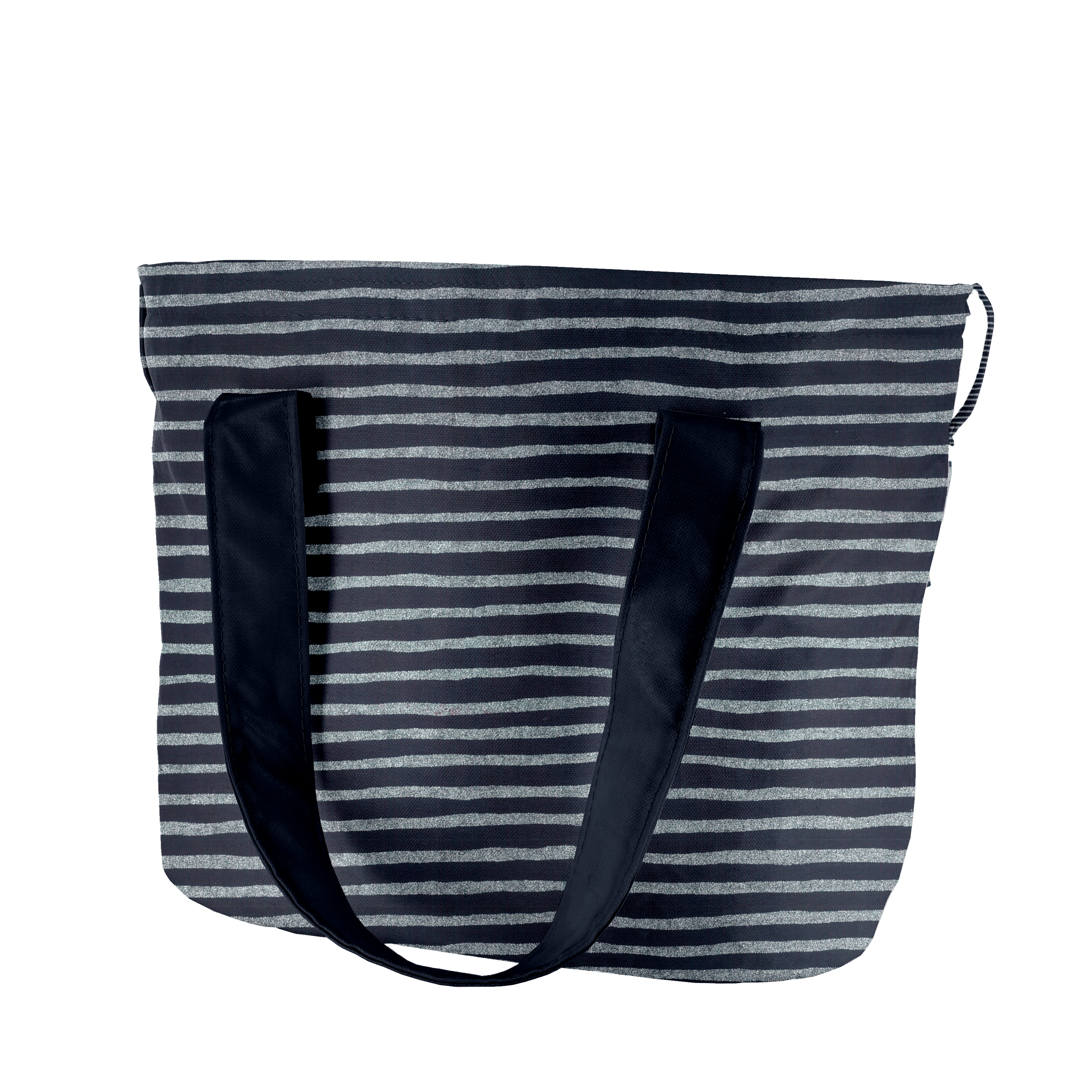 Sac Lunch Isotherme Rayé Argent Marine