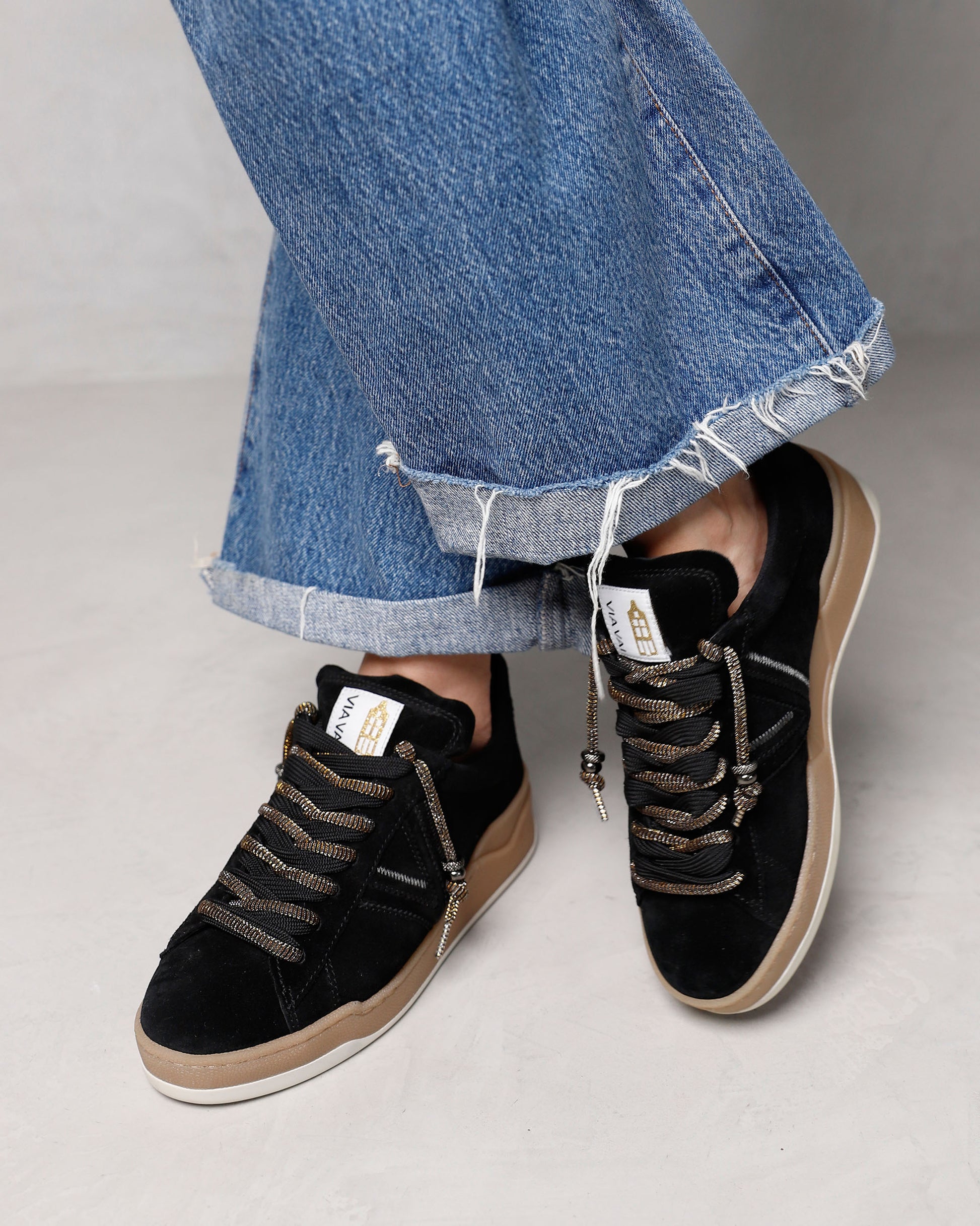 VIA VAI zwarte dames sneakers Sam Kyli