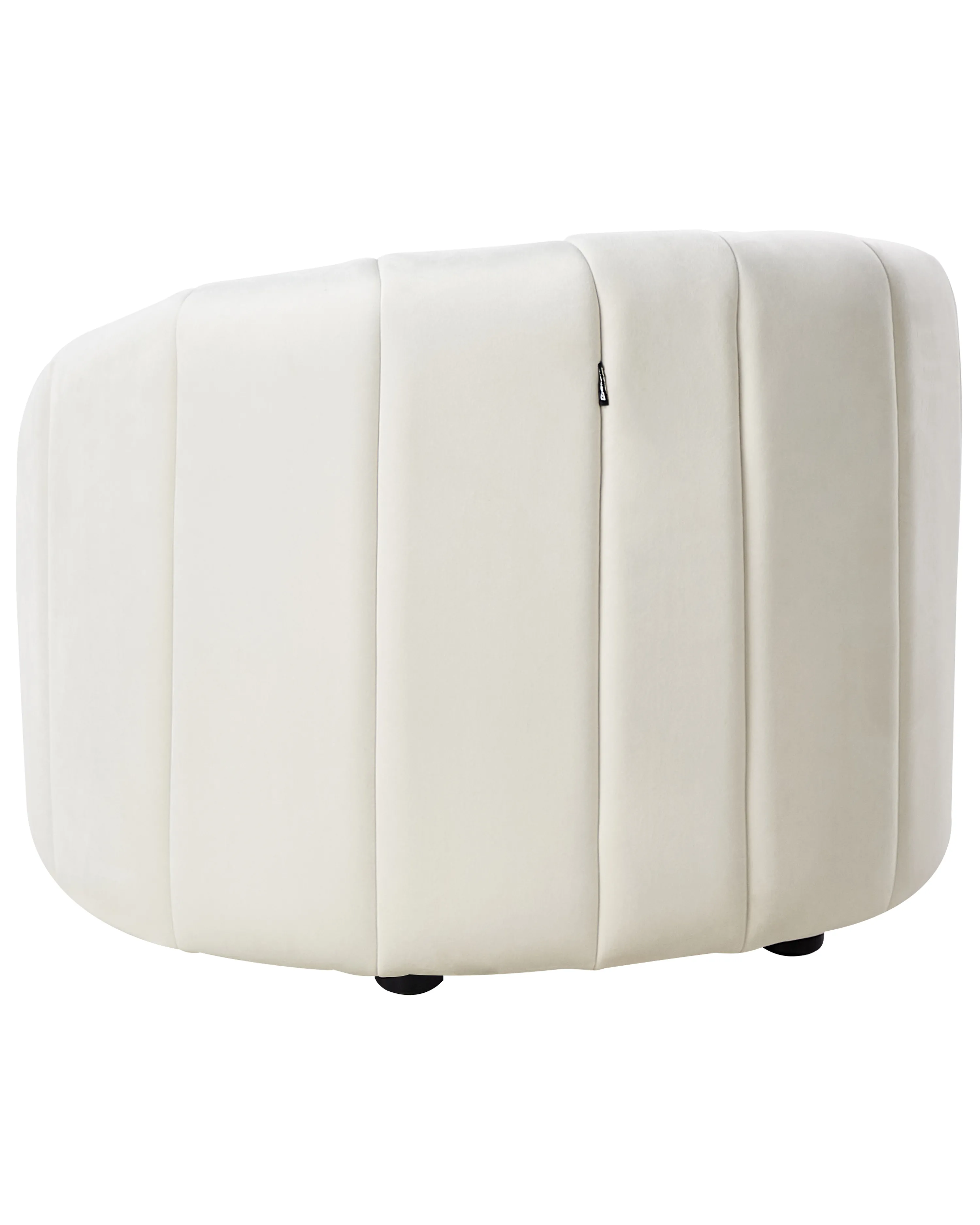 Fauteuil MALUNG Fluweel Gebroken wit